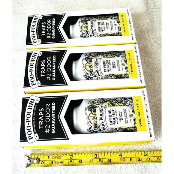 NEW! Poo Pourri Toilet Spray Before You Go Original Citrus 3 Bottles 2 oz ea - Picture 8 of 8